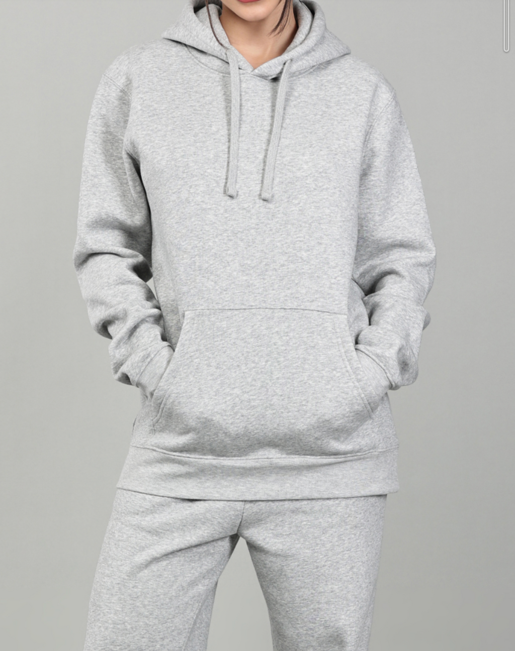 Light Heather Grey Hooded Tracksuit