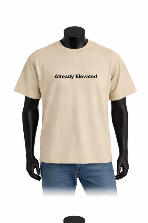 Ecru Already Elevated Spring T-Shirt