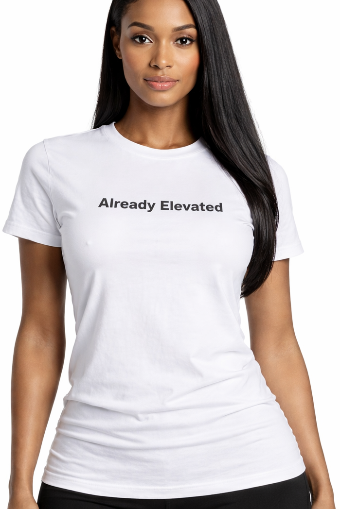 White Already Elevated Spring T-Shirt