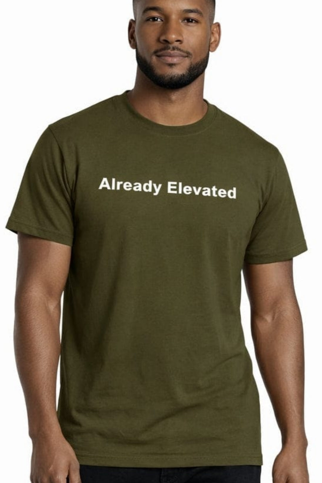 Olive Already Elevated Spring T-Shirt